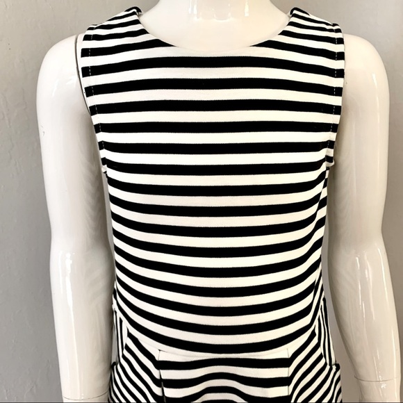 NWT H&M Ponte Knit Striped Sleeveless Dress Navy & White Summer Casual Size 4/6Y - Picture 6 of 16